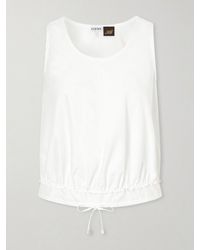 Loewe - Paula's Ibiza Anagram Appliquéd Cotton-Popeline Top - Lyst