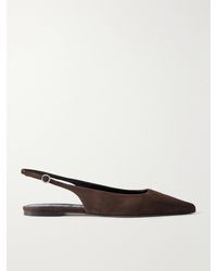 Aeyde - Annora Suede Slingback Flats - Lyst