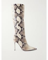 Paris Texas - Vera 105 Snake-Effect Leather Knee Boots - Lyst
