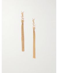 Saint Laurent - Tassel-Tone Earrings - Lyst