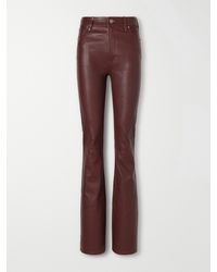 FRAME - The Leather Reboot High-Rise Flared Pants - Lyst