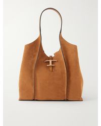 Tod's - T Timeless Medium Suede Shoulder Bag - Lyst