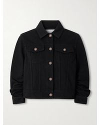 Gabriela Hearst - Adira Cropped Ruched Recycled-Denim Jacket - Lyst