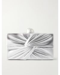 Cult Gaia - Lisse Gathered Leather Clutch - Lyst