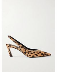Givenchy - Leopard-Print Calf-Hair Slingback Pumps - Lyst