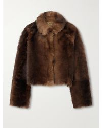 Nour Hammour - Cameron Cropped Shearling Jacket - Lyst