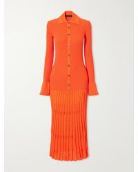 Proenza Schouler - Rosario Ribbed Stretch Wool-Blend Maxi Dress - Lyst