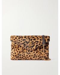 Saint Laurent - Cassandre Animal-Print Calf Hair Shoulder Bag - Lyst