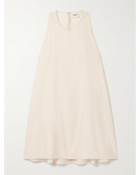 KHAITE - Clay Cotton-Blend Poplin Mini Dress - Lyst