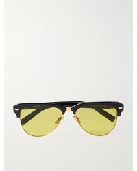 Miu Miu - Aviator-Style Acetate And-Tone Sunglasses - Lyst