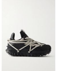 Rick Owens - Moncler Trailgrip Megalace Leather And Rubber Sneakers - Lyst