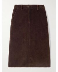 Bally - Cotton-Corduroy Midi Skirt - Lyst