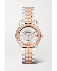 Chopard - Happy Sport Automatic 30mm 18-karat Rose Gold, Stainless Steel And Diamond Watch - Lyst