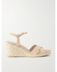 Stuart Weitzman - Dayna Espadrille-Wedges Aus Veloursleder - Lyst