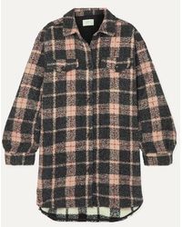 Munthe Oversized Checked Felt Jacket - Multicolour