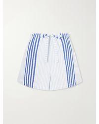 lemlem - Safia Striped Cotton Shorts - Lyst