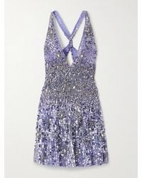 Jenny Packham - Crystal And Sequin-Embellished Tulle Mini Dress - Lyst