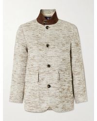 Loro Piana - Roadster Suede-Trimmed Textured-Cotton Jacket - Lyst