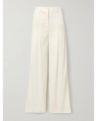 Altuzarra - Zanni Pleated Wool-Blend Wide-Leg Pants - Lyst