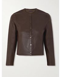 Stouls - Astrid Verkürzter Cardigan Aus Leder - Lyst
