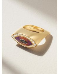 Marie Lichtenberg - Evil Eye 18-Karat, Diamond And Sapphire Ring - Lyst
