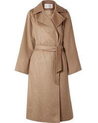 Max Mara Manuela Icon Belted Camel Hair Coat - Natural