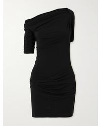 Jacquemus - La Mini Robe Drapeado Asymmetric Draped Stretch-Jersey Mini Dress - Lyst