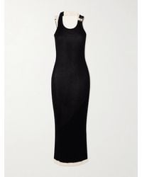 Jean Paul Gaultier - Cotton Ribbed Twisted Double Layer Sleeveless Dress - Lyst