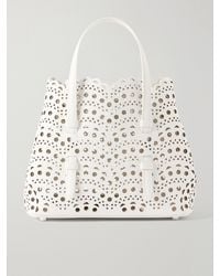 Alaïa - Mina 20 Laser-Cut Leather Tote - Lyst