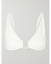 Away That Day - Palma Embellished Gathered Bikini Top - Lyst