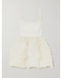 Halfpenny London - Roxy Satin-Crepe And Ruffled Organza Mini Dress - Lyst