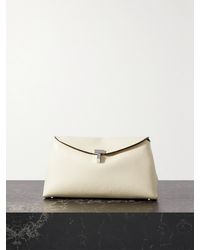 TOTEME - T-Lock Textured-Leather Clutch - Lyst
