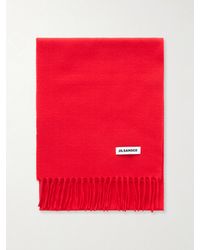 Jil Sander - Fringed Virgin Wool Scarf - Lyst