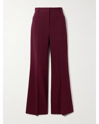 Victoria Beckham - Alina Woven Wide-Leg Pants - Lyst