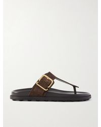 Tod's - Buckled Suede Sandals - Lyst