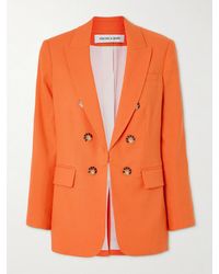 Veronica Beard - Bexley Dickey Button-Embellished Linen-Blend Blazer - Lyst