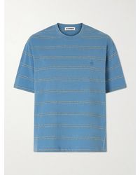 Jil Sander - Logo-Embossed Striped Cotton T-Shirt - Lyst