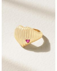 Yvonne Léon - Chevaliere Berlingot 9-Karat Ruby Signet Ring - Lyst