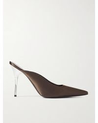 Magda Butrym - Mules Mit Spitzer Kappe Aus Satin - Lyst