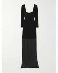 Givenchy - Maxikleid Aus Jersey Mit Spitzenbesatz - Lyst