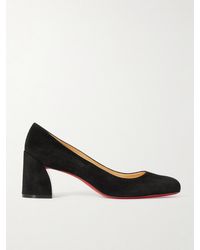 Christian Louboutin - Miss Sab 55 Suede Pumps - Lyst