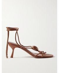 Zimmermann - Gleam Embellished Leather Sandals - Lyst
