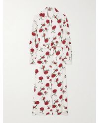 Emilia Wickstead - Deirdre Belted Floral-Print Silk-Crepe Midi Shirt Dress - Lyst