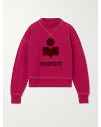 Isabel Marant - Moby Flocked Cotton-Blend Jersey Sweatshirt - Lyst