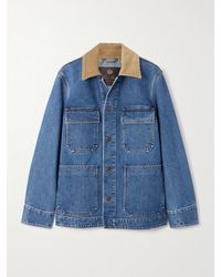 Loro Piana - Dean Corduroy-Trimmed Denim Jacket - Lyst