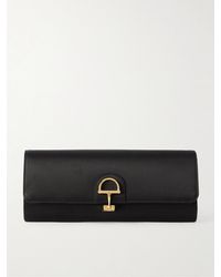 Gucci - 73 Clutch Aus Satin Mit Horsebit-Detail - Lyst