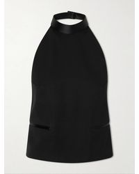 McQueen - Halterneck Wool Top - Lyst