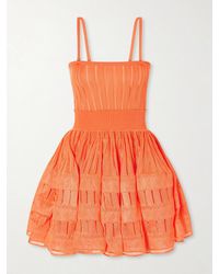 Alaïa - Tiered Pointelle-Knit Mini Dress - Lyst