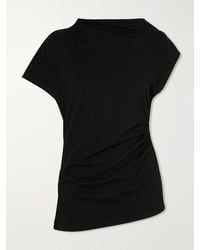 Agolde - Beckly Gathered Organic Cotton-Jersey T-Shirt - Lyst