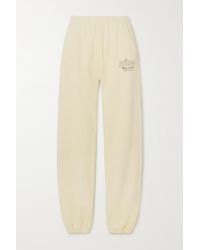 Sporty & Rich + Prince Printed Cotton-jersey Track Trousers - Natural